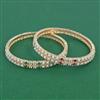 American Diamond 4 Pc Pearl Bangles with Gold Plating
