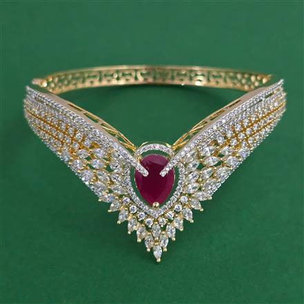 American Diamond Openable kada with 2 Tone Plating