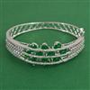 American Diamond Openable kada with Rhodium Plating