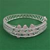 American Diamond Openable kada with Rhodium Plating