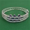 American Diamond Openable kada with Rhodium Plating