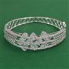 American Diamond Openable kada with Rhodium Plating