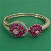 American Diamond Openable kada with Mehndi Plating