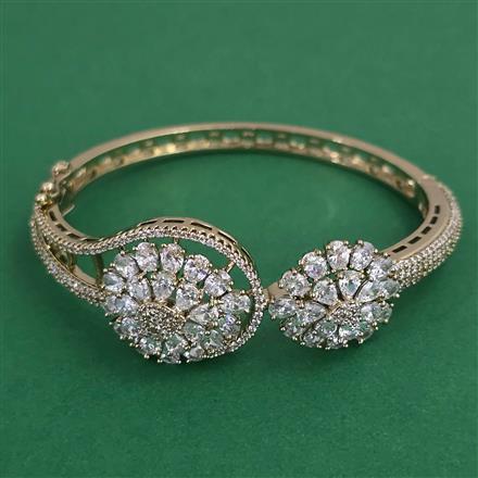 American Diamond Openable kada with Mehndi Plating
