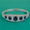 American Diamond Openable kada with Rhodium Plating