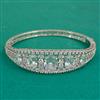 American Diamond Openable kada with Rhodium Plating