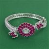 American Diamond Openable kada with Rhodium Plating