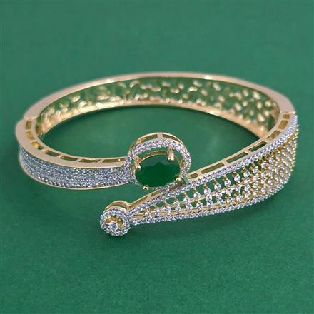 American Diamond Openable kada with 2 Tone Plating