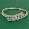 American Diamond Openable kada with Rhodium Plating 2 Tone Plating Mehndi Plating