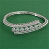 American Diamond Openable kada with Rhodium Plating 2 Tone Plating Mehndi Plating