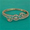 American Diamond Openable kada with Rhodium Plating 2 Tone Plating Mehndi Plating
