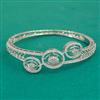 American Diamond Openable kada with Rhodium Plating 2 Tone Plating Mehndi Plating