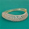 American Diamond Openable kada with Rhodium Plating 2 Tone Plating Mehndi Plating