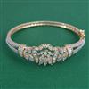 American Diamond Openable kada with Rhodium Plating 2 Tone Plating Mehndi Plating