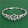 American Diamond Openable kada with Rhodium Plating 2 Tone Plating Mehndi Plating