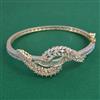 American Diamond Openable kada with Rhodium Plating 2 Tone Plating Mehndi Plating