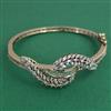 American Diamond Openable kada with Rhodium Plating 2 Tone Plating Mehndi Plating