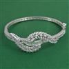American Diamond Openable kada with Rhodium Plating 2 Tone Plating Mehndi Plating