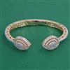 American Diamond Classic Kada with Rhodium Plating 2 Tone Plating Mehndi Plating