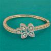 American Diamond Openable kada with Rhodium Plating 2 Tone Plating Mehndi Plating