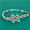 American Diamond Openable kada with Rhodium Plating 2 Tone Plating Mehndi Plating