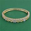 American Diamond Openable kada with Rhodium Plating 2 Tone Plating Mehndi Plating