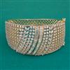American Diamond Broad Kada with Rhodium Plating 2 Tone Plating Mehndi Plating