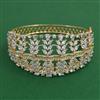 American Diamond Broad Kada with Rhodium Plating 2 Tone Plating Mehndi Plating