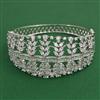 American Diamond Broad Kada with Rhodium Plating 2 Tone Plating Mehndi Plating