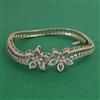 American Diamond Openable kada with Rhodium Plating 2 Tone Plating Mehndi Plating