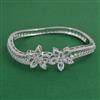 American Diamond Openable kada with Rhodium Plating 2 Tone Plating Mehndi Plating