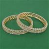 American Diamond 2 Pc Classic Bangles with 2 Tone Plating
