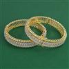 American Diamond Openable Bangles with 2 Tone Plating
