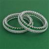 American Diamond Openable Bangles with Rhodium Plating