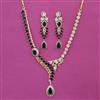 American Diamond Classic Necklace with 2 Tone Plating