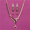 American Diamond Classic Necklace with 2 Tone Plating