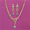 American Diamond Classic Necklace with 2 Tone Plating
