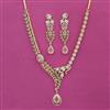 American Diamond Classic Necklace with 2 Tone Plating