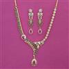American Diamond Classic Necklace with 2 Tone Plating