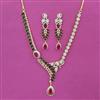 American Diamond Classic Necklace with 2 Tone Plating