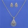American Diamond Classic Pendant Set with 2 Tone Plating