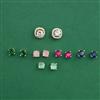 American Diamond Changeable Earring with Gold Plating