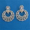 American Diamond Classic Earring with Rhodium Plating 2 Tone Plating