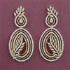 American Diamond Classic Earring with Rhodium Plating 2 Tone Plating