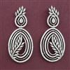 American Diamond Classic Earring with Rhodium Plating 2 Tone Plating
