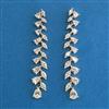 American Diamond Classic Earring with Rhodium Plating 2 Tone Plating