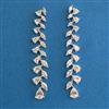 American Diamond Classic Earring with Rhodium Plating 2 Tone Plating