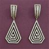 American Diamond Classic Earring with Rhodium Plating 2 Tone Plating Mehndi Plating