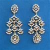 American Diamond Classic Earring with Rhodium Plating 2 Tone Plating Mehndi Plating