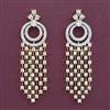 American Diamond Classic Earring with Rhodium Plating 2 Tone Plating